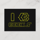 I Heart Geeks ASCII ART Visitekaartje (Achterkant)