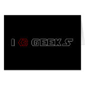 I Heart Geeks ASCII ART Wenskaart (Voorkant Horizontaal)