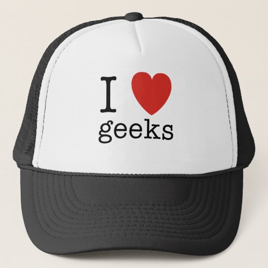 I Heart Geeks Trucker Pet (Voorkant)