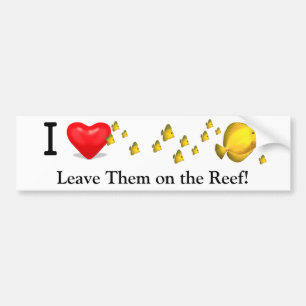 I 'Heart' Gele tangs Bumpersticker