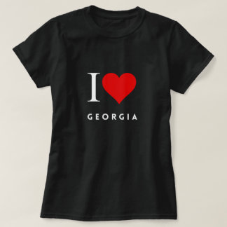 I Heart Georgia Black Dames T-shirt