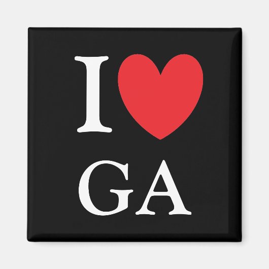 I Heart Georgia Magnet (Voorkant)