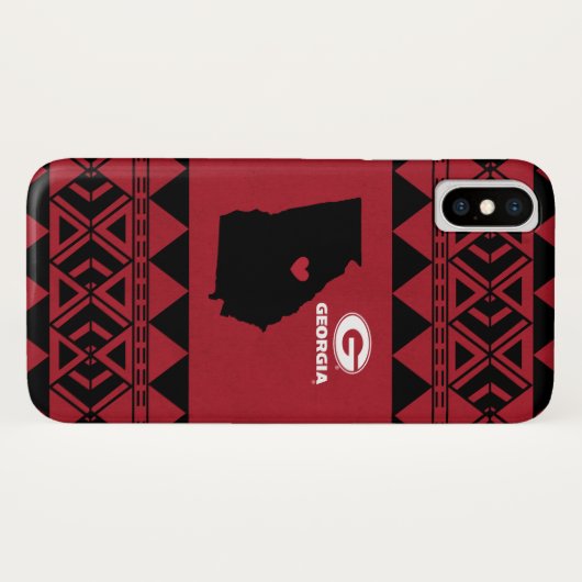 I Heart Georgia State | Tribalpatroon Case-Mate iPhone Case (Achterkant (horizontaal))