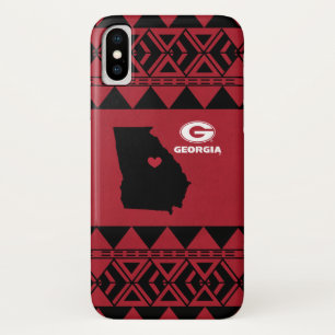 I Heart Georgia State Tribalpatroon iPhone X Hoesje