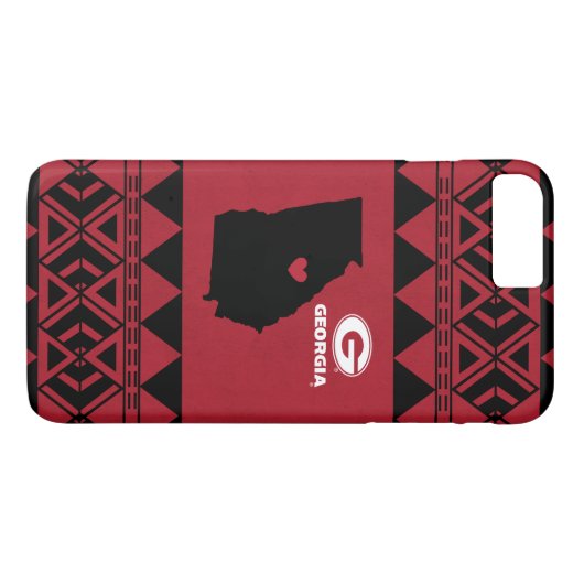 I Heart Georgia State | Tribalpatroon Case-Mate iPhone Case (Achterkant (Horizontaal))