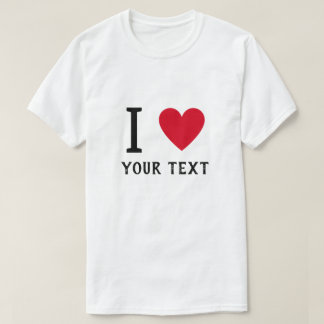 'I Heart' gepersonaliseerd T-shirt