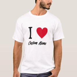  'I Heart' gepersonaliseerd T-shirt