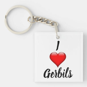 I Heart Gerbils Sleutelhanger