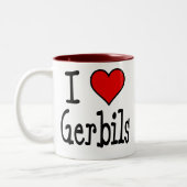 I Heart Gerbils Tweekleurige Koffiemok (Links)