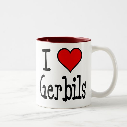 I Heart Gerbils Tweekleurige Koffiemok (Rechts)