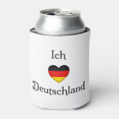 "I Heart Germany" Duits Pride World Traveler Blikjeskoeler (Blikje Voorkant)