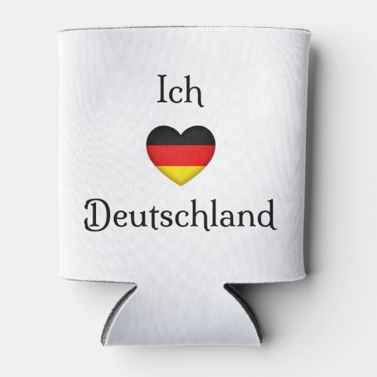 "I Heart Germany" Duits Pride World Traveler Blikjeskoeler (Voorkant)