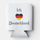 "I Heart Germany" Duits Pride World Traveler Blikjeskoeler (Achterkant)