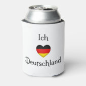 "I Heart Germany" Duits Pride World Traveler Blikjeskoeler (Blikje Achterkant)
