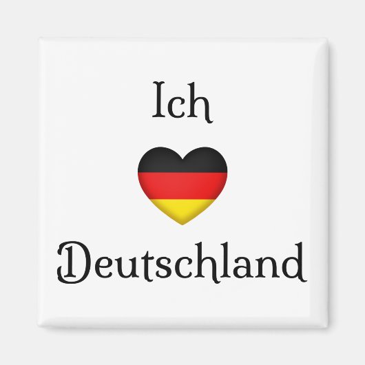 "I Heart Germany" Duits Pride World Traveler Magneet (Voorkant)