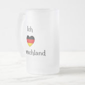 "I Heart Germany" Duits Pride World Traveler Matglas Bierpul (Voorkant links)