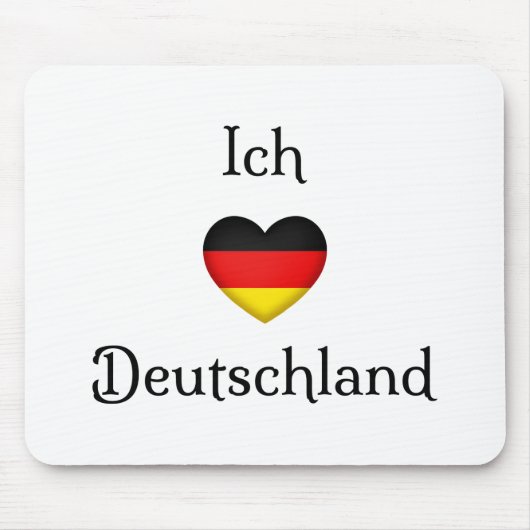 "I Heart Germany" Duits Pride World Traveler Muismat (Voorkant)