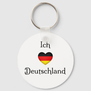 "I Heart Germany" Duits Pride World Traveler Sleutelhanger