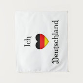"I Heart Germany" Duits Pride World Traveler Wandkleed (Voorkant)