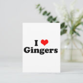 I Heart Gingers Briefkaart (Staand voorkant)