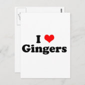 I Heart Gingers Briefkaart (Voorkant / Achterkant)