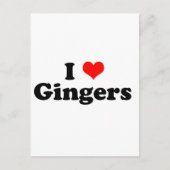 I Heart Gingers Briefkaart (Voorkant)