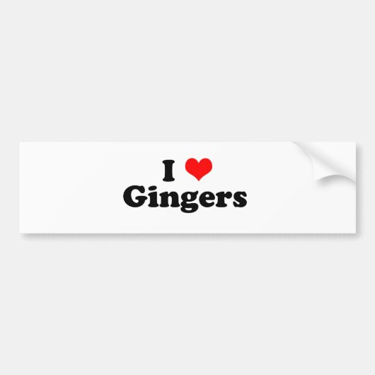 I Heart Gingers Bumpersticker (Voorkant)