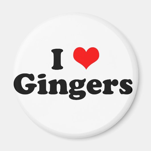 I Heart Gingers Magneet (Voorkant)