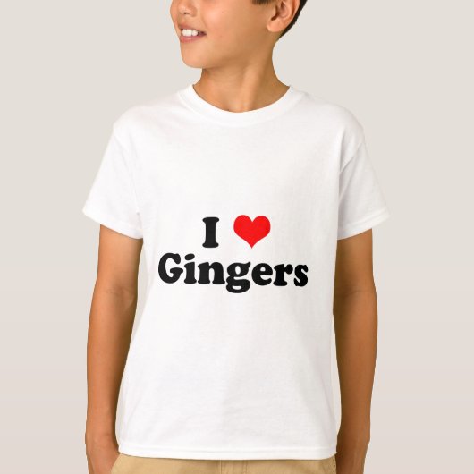 I Heart Gingers T-shirt (Voorkant)