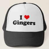 I Heart Gingers Trucker Pet (Voorkant)