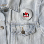 I Heart Giraffe Silver Ronde Button 5,7 Cm (In situ)