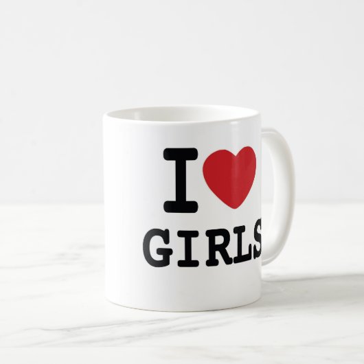 I Heart Girls Coffee Mok (Voorkant rechts)