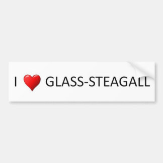 I Heart Glass Steagall Bumpersticker