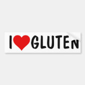 I HEART GLUTEN BUMPERSTICKER (Voorkant)