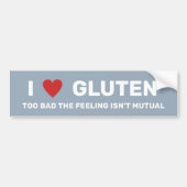 I Heart Gluten Bumpersticker (Voorkant)