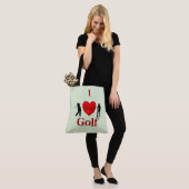 I Heart Golf Groen Tote Bag (Op model)