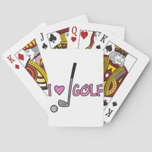 I Heart Golf Pokerkaarten