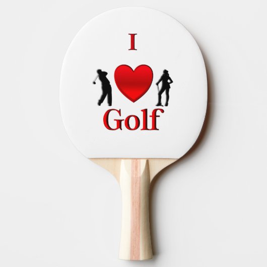 I Heart Golf Tafeltennisbatje (Achterkant)