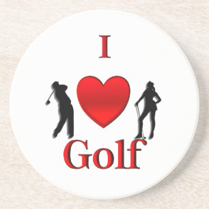 I Heart Golf Zandsteen Onderzetter