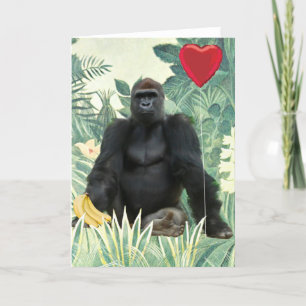 I Heart Gorillas Wenskaart Feestdagen Kaart