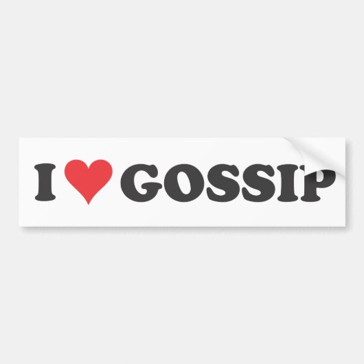 I Heart Gossip (lang) Bumpersticker (Voorkant)