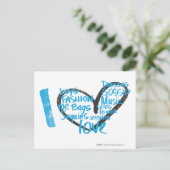 I Heart Graffiti Aqua Briefkaart (Staand voorkant)