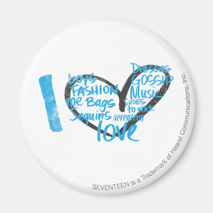 I Heart Graffiti Aqua Magneet