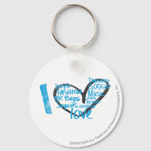 I Heart Graffiti Aqua Sleutelhanger