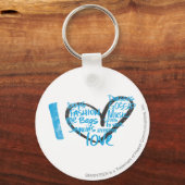 I Heart Graffiti Aqua Sleutelhanger (Voorkant)