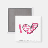 I Heart Graffiti Magenta Magneet (Voorkant / Achterkant)