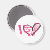 I Heart Graffiti Magenta Magneet (Voorkant / Achterkant)