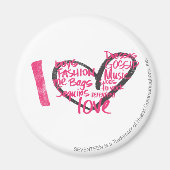 I Heart Graffiti Magenta Magneet (Voorkant)