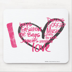 I Heart Graffiti Magenta Muismat