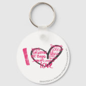 I Heart Graffiti Magenta Sleutelhanger (Voorkant)